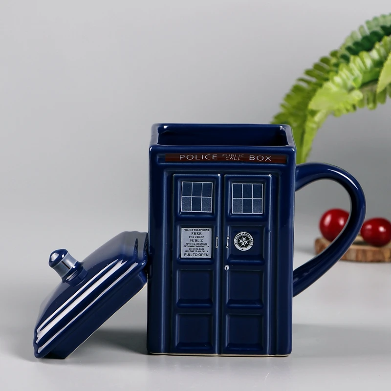 Оптовая продажа выгодная цена Полицейская Будка керамическая кружка кофейная чашка персональная полицейская телефонная связь