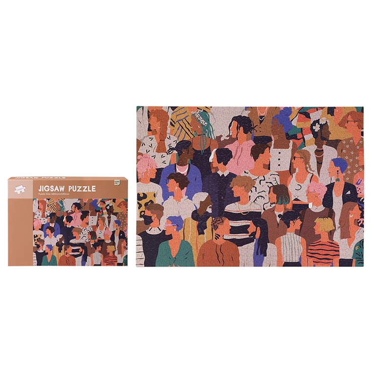  Hot new Arrival Latest Design plastic jigsaw puzzle production custom 1000
