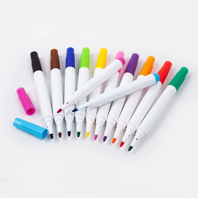 Colorful Erasable Whiteboard Marker Pen Magnetic White Board Dry Erase Markers With Eraser
