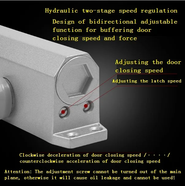 Hydraulic buffer door closer, concealed door positioning, silent and self popping door closer