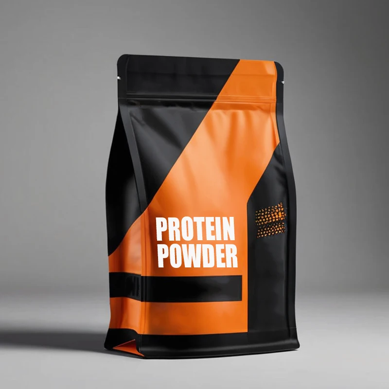 Custom Holographic Mylar Bag Zipper PET Plastic Food Pouch Packaging Protein Powder Pouch with Zipper