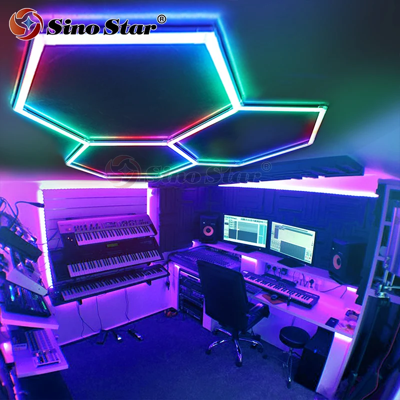 1707*1715mm Most Popular Decorative Dj Stage Lighting Equipment Hexagonal Nightclub Led Lights RGB03