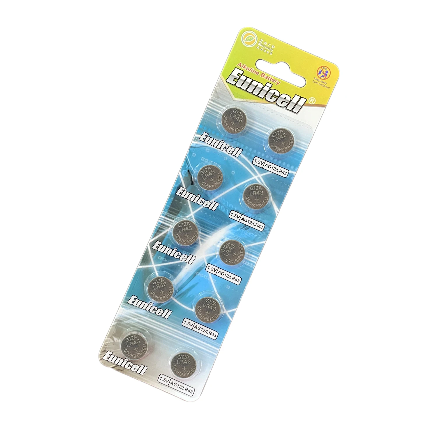 10PCS Mercury Free 1142 386 85mAh Button Batteries 1.5V AG12