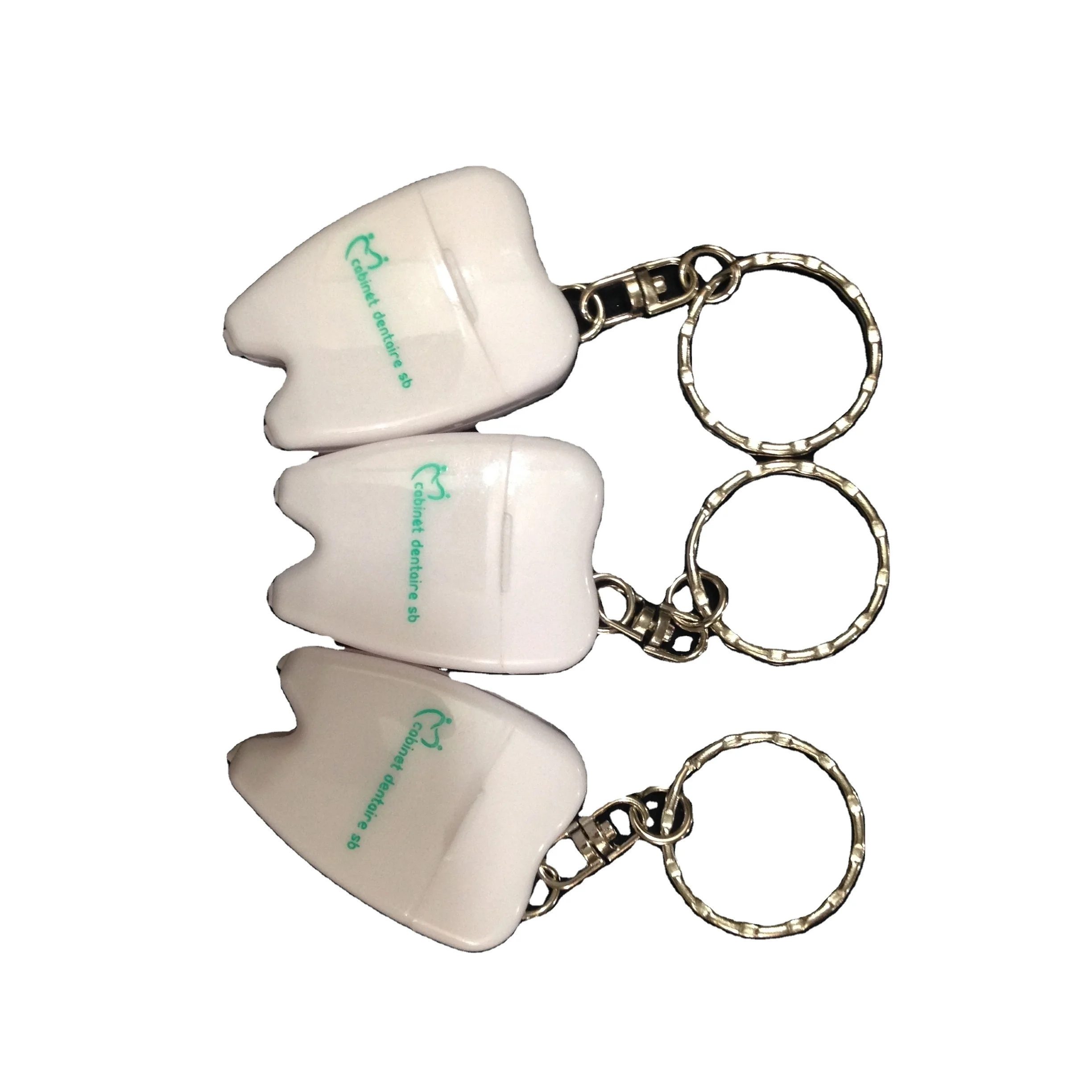 2022 Customized Logo Tooth-shaped Nylon Teeth Cleaning Dental Floss mint flavor