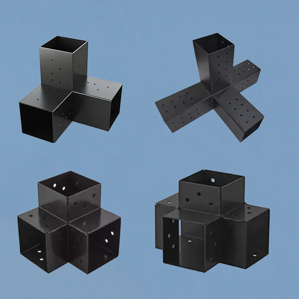 Custom Hot Sale Stainless Steel Black Metal Pergola Brackets 4x4 6x6 8x8 Kit Brackets Manufacturer