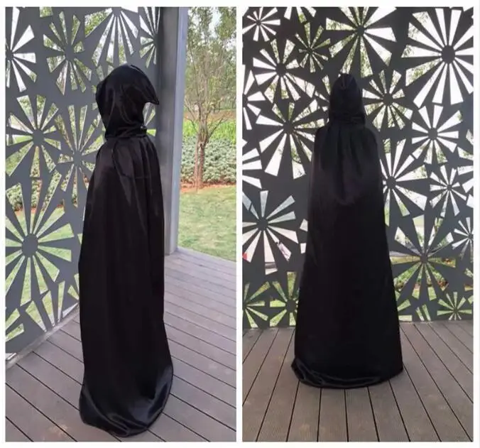 2020 Halloween Death Cape Ghost Cloak Show Costume Big Black Cloak Cosplay costume For Adult & Children