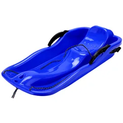 Portable Plastic Snow Slider Bobsled Sand Grass Toboggan Sled with Brake Factory OEM plastic snow sledge for adults
