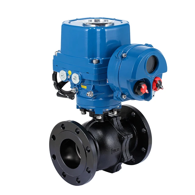 
2 Way 24V DC SS304 Explosion Proof Flange End Electric Actuator Ball Valve Motorized Flange Ball Valve 