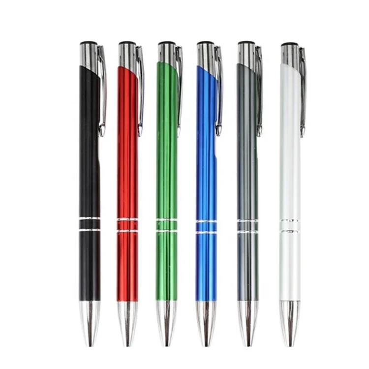 Promotional Metal Pen with Logo Customized Ballpoint Pens with Stylus Printing Luxury Custom Black Metal Roller Pens for Gifts