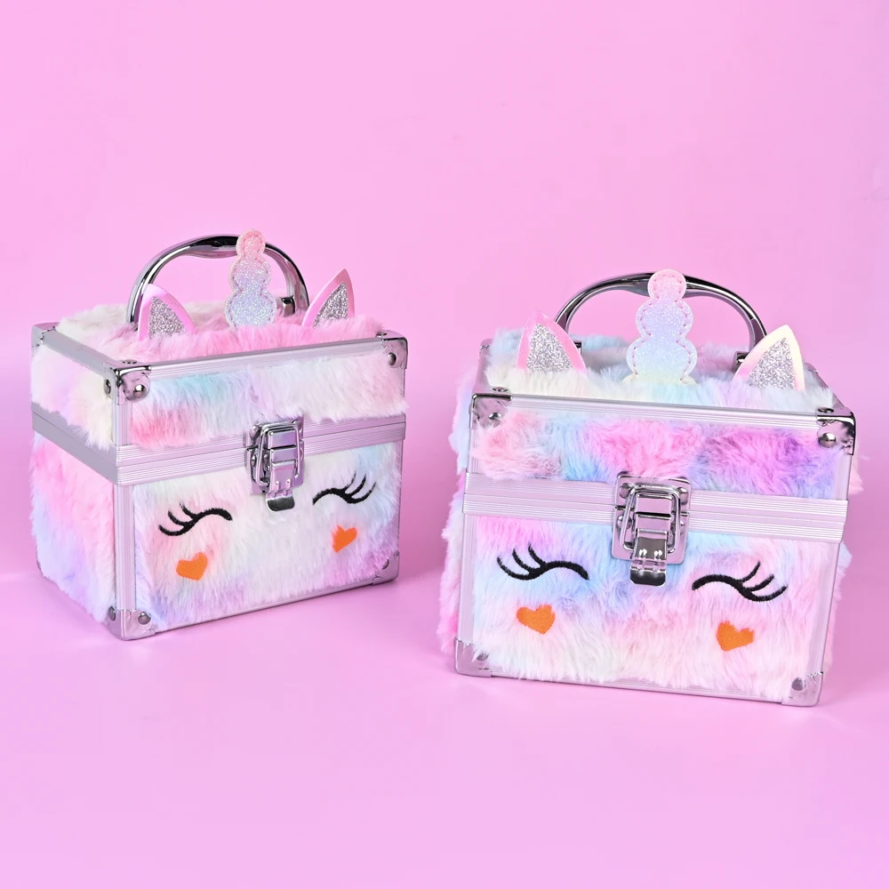 Wholesale Children Suitcase Beauty Washable Real Cosmetics Nail Art Lipstick Kids Makeup Sets For Girls