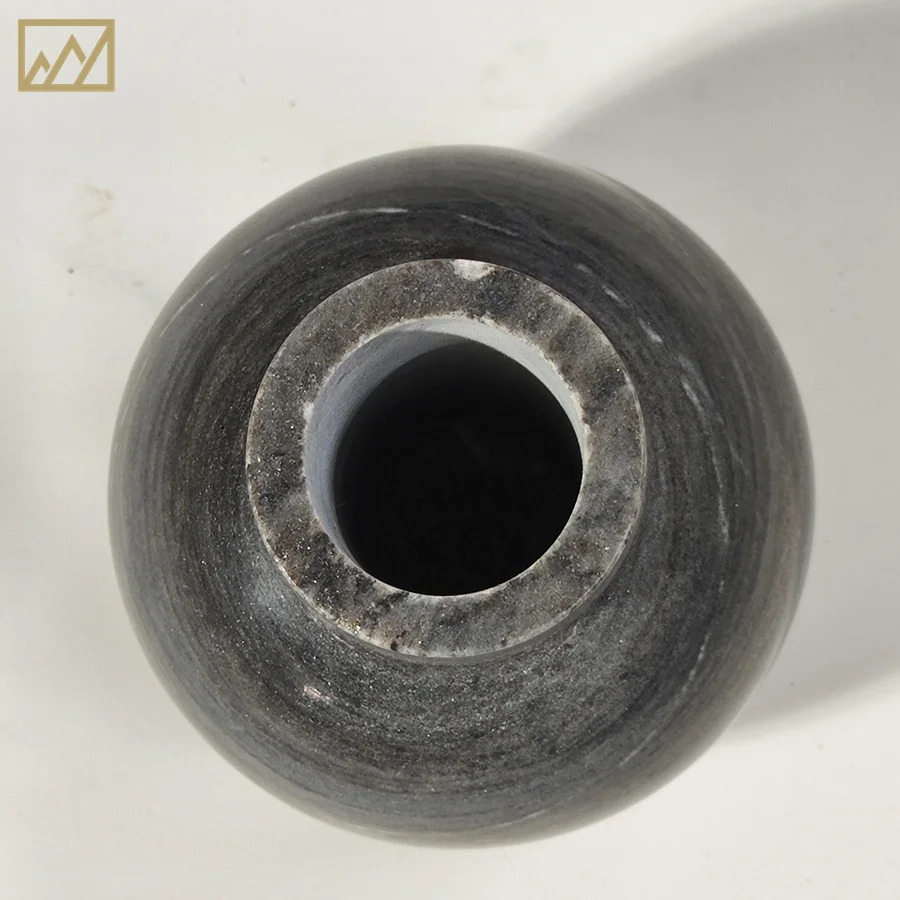 High Quality Antique Style Home Tabletop Marble Vase Art Ornament Wedding Decoration Stone Vases for Flower