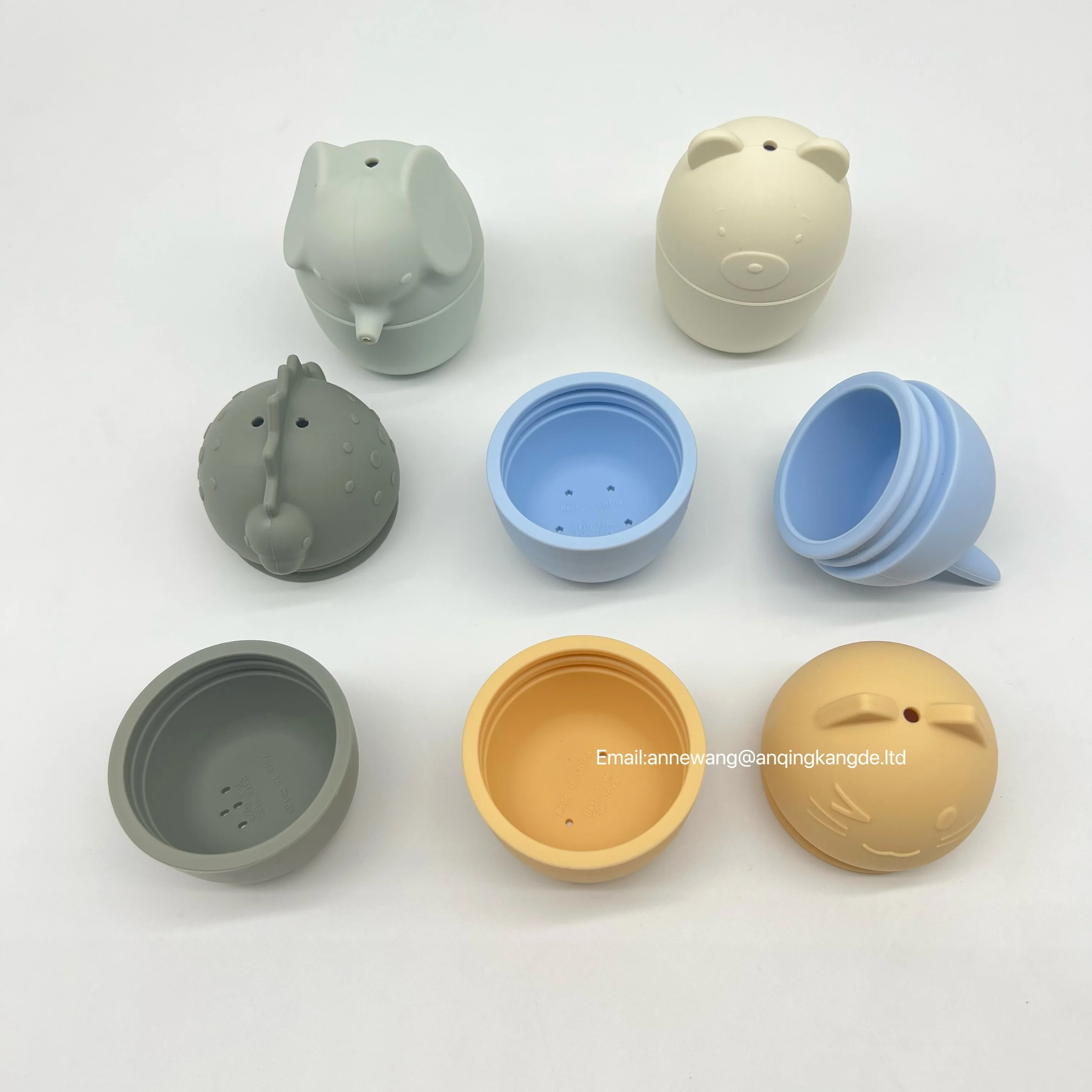 Набор силиконовых детских игрушек для ванны Kangde с логотипом на заказ, распылитель воды для младенцев, детская игрушка для купания в воде