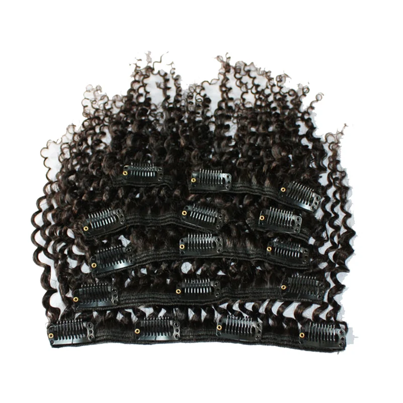 
Juancheng Ruijia Factory human hair Unprocessed Brazilian/Malaysian/Mongolian Hair Jerry kinky curly clip in hair extensions 