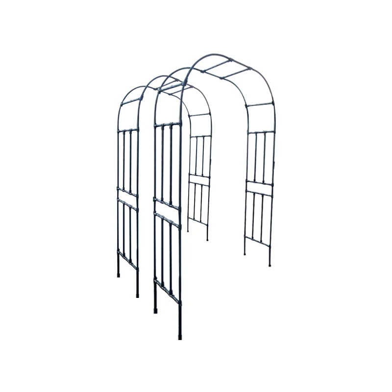 Hot Sell  PVC Plastic Wedding Flower Garden Trellis Arch Black  Garden Arch