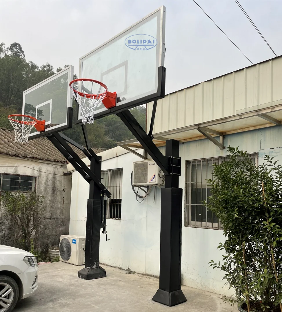 Outdoor Antirust durable facilities equipment galvanized steel basketball pole for training
