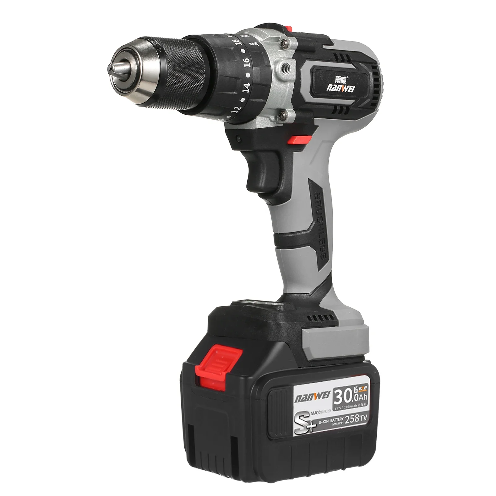 21V US plug 2pack Heavy Duty Cordless Electric Drill Dual-speed Variable Speed Control Wireless Rechargeable Hand Electric Drill