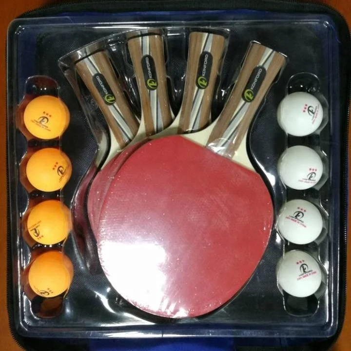 Custom Logo High quality low price Senior Match Pingpong Racket  Pure Wood Professional Table Tennis Rackets With High Control