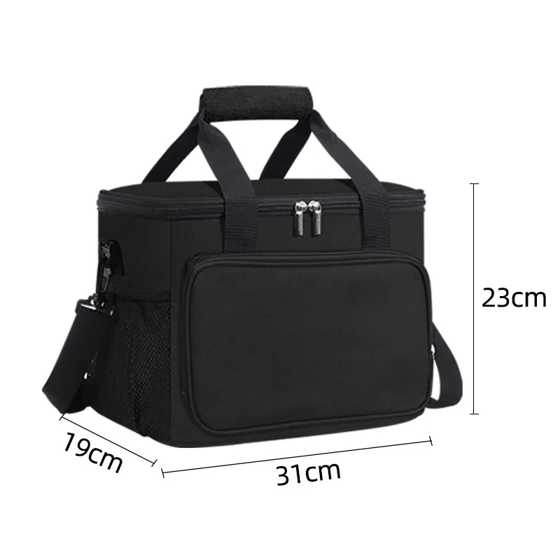 Insulated Lunch Bag Dual Compartment Lunch Tote with Handle Large Reusable Cooler Ice Pack Handbag for Women Men