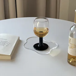 ins middle-aged short-footed goblet home retro red wine glass black sweet wine drink water glass drink cup