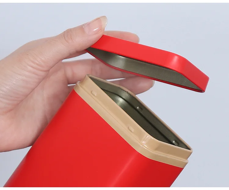 Custom Printed Embossing Small MOQ Square Tinplate Coffee Spice Tea Packaging Gift Tin Metal Can