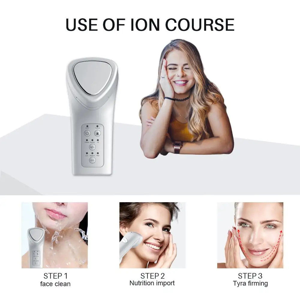 
Facial Skin Care EMS Electroporation LED Photon Light Therapy Machine Anti Aging Face Lift Tighten Skin Care Beauty Tool 