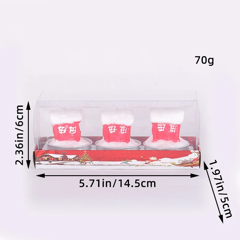 Santa Claus Vela Cera Parafina De Navidad Paraffin Wax Kerzen Christmas Tree Candle Gift Set For New Year Christmas Decoration