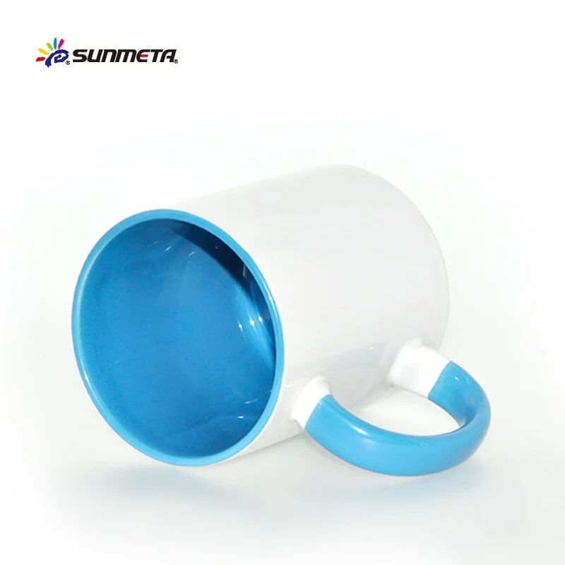  Sunmeta color mug 11oz handle solid inside mugs for