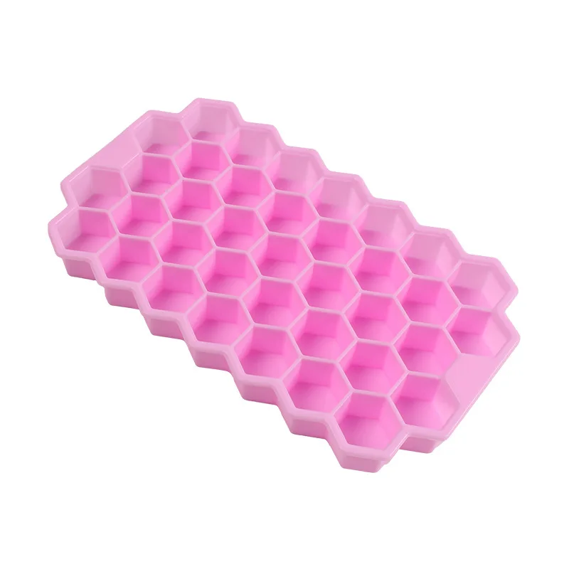 Summer honeycomb shape fruit cube easy release ice tray silicone mold
