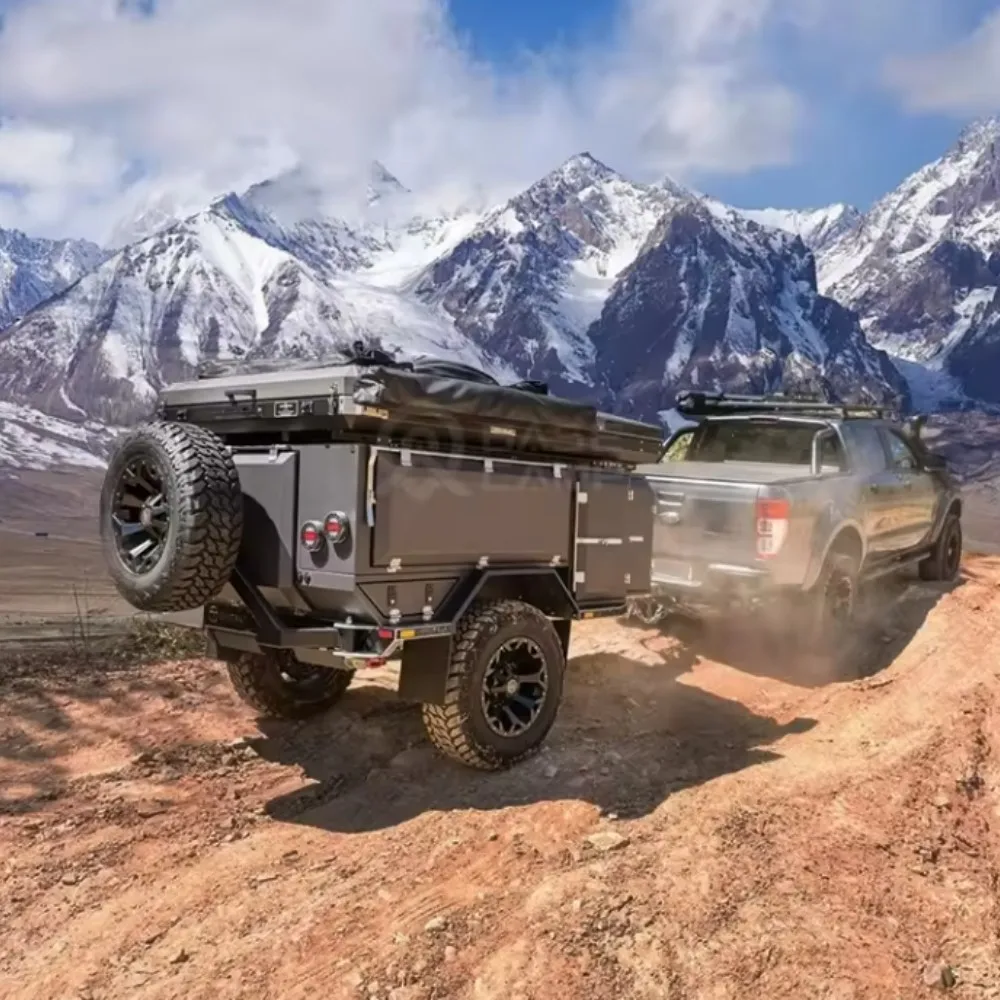 Folding Tiny Container House trailer With A Bathroom And Kitchen Inside