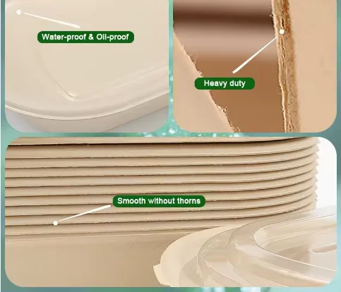 VVG does not add pfas 5-inch biodegradable bamboo paper small square mini dessert plate for one-time party use