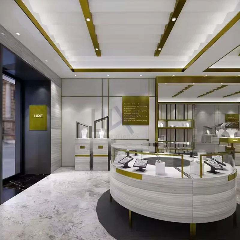 LUX Design Custom High Quality Furniture for Fashion Jewelry Store Showcase Display Counter