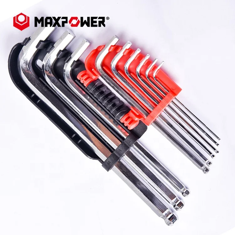 Maxpower chrome vanadium maintenance tool herramientas Hex Key Allen wrench set
