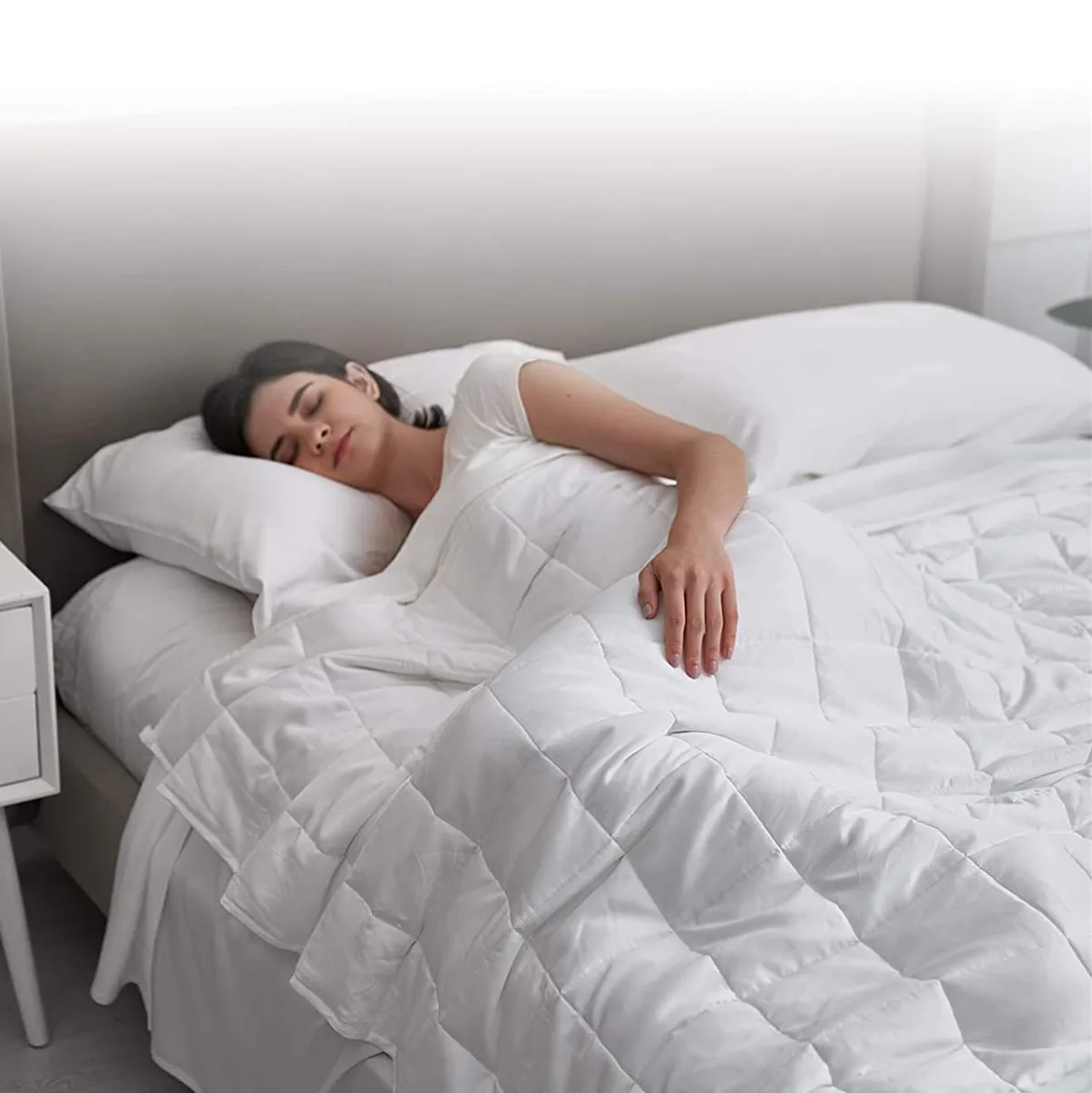 Weighted Blanket High Breathability 48'72' 15lbs Premium Heavy Blankets Calm Sleeping For Adult And Kids