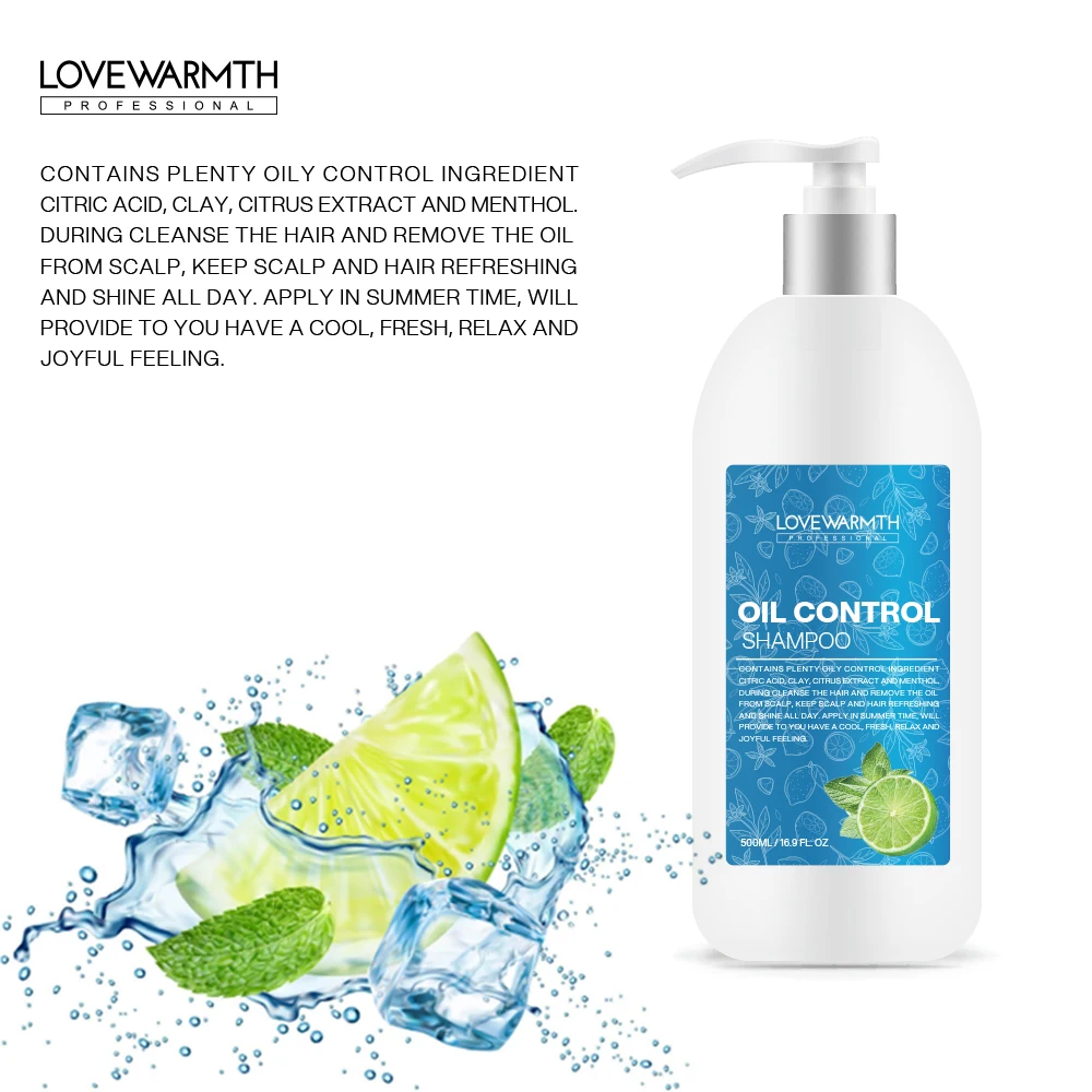 OEM ODM Plant Extract Mint Lemon Refreshing Natural Oil Control Shampoo for Women