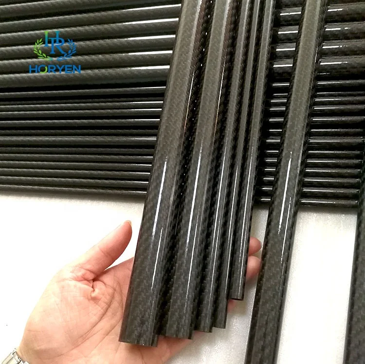 High strength 12*10*1000mm carbon fiber tubing carbon fibre pipe