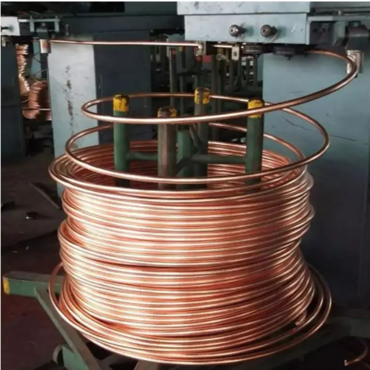 Copper coil pipe ASTM B280 C12200 c2400 pancake copper coil tube air conditioning refrigeration copper coil pipes AC tube strip