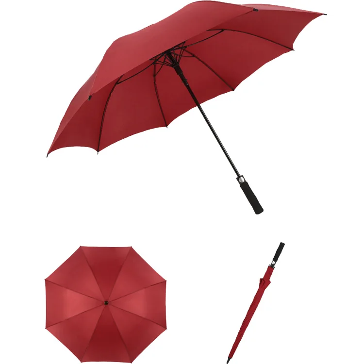 Auto open EVA soft handle black coating uv protection promotion golf size rain umbrella