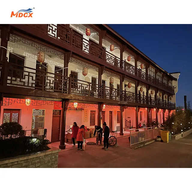 Decorative warm white ultra high wall washer light for outdoor use