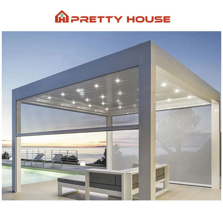 Provide Pergola Sulations Customized Outdoor Garden Motorized Pergola Bioclimatica Kits