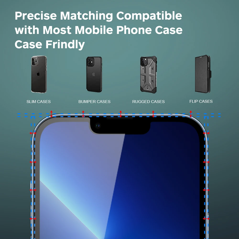 Amazon Hot Selling Custom Tempered Glass Screen Protector Privacy Phone Mirror for iPhone 13 Pro Max