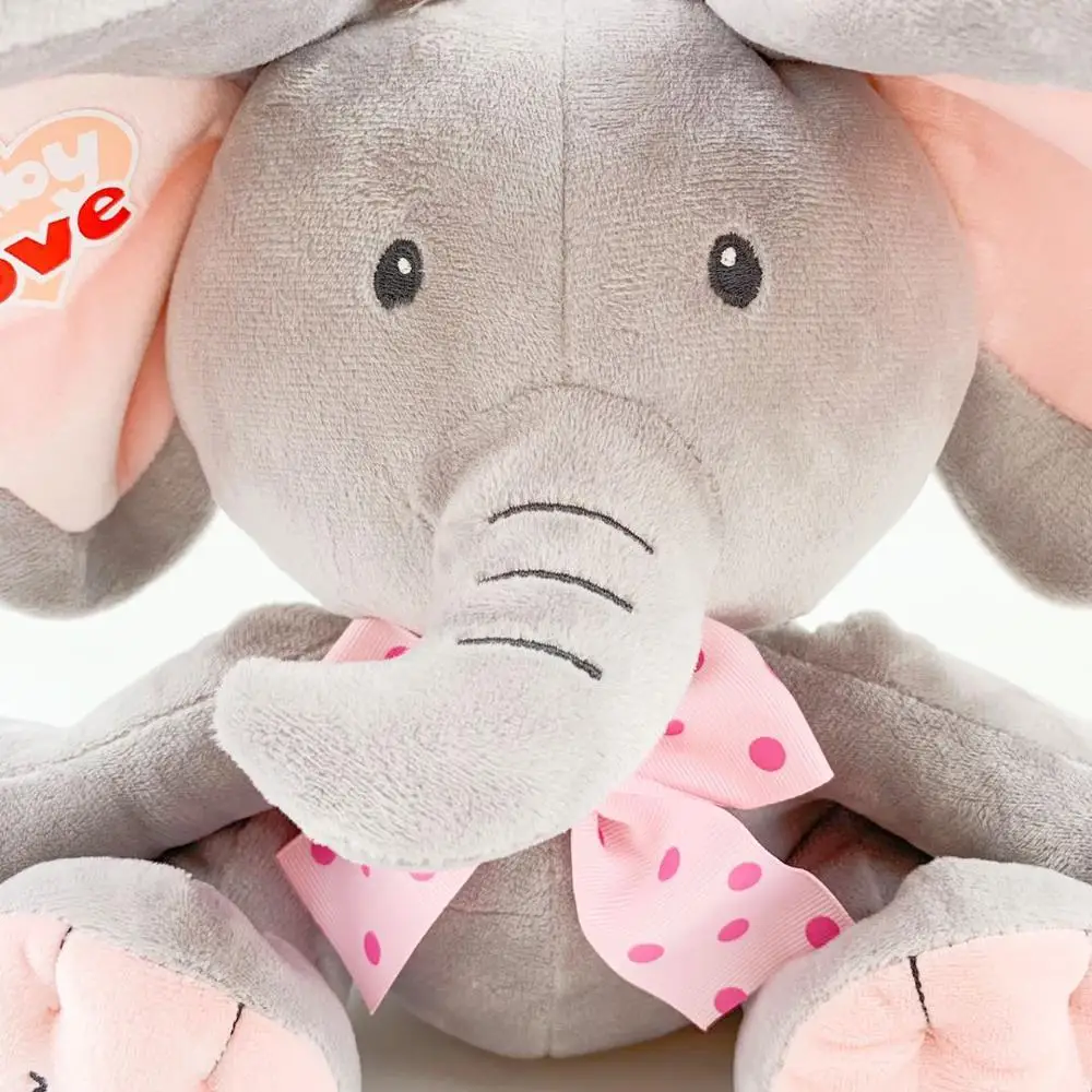2022 play with me stuffed animal big ear grey elephant moving ears electric elephant plush