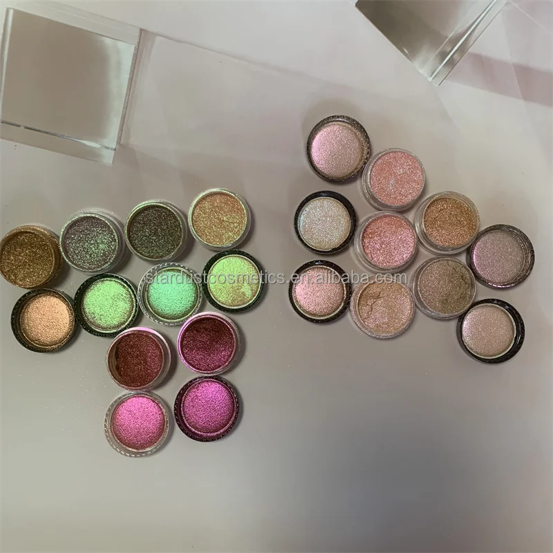 pink gold blue purple color shifting available shimming shiny body and eye shadow makeup loose eyeshadow pigments