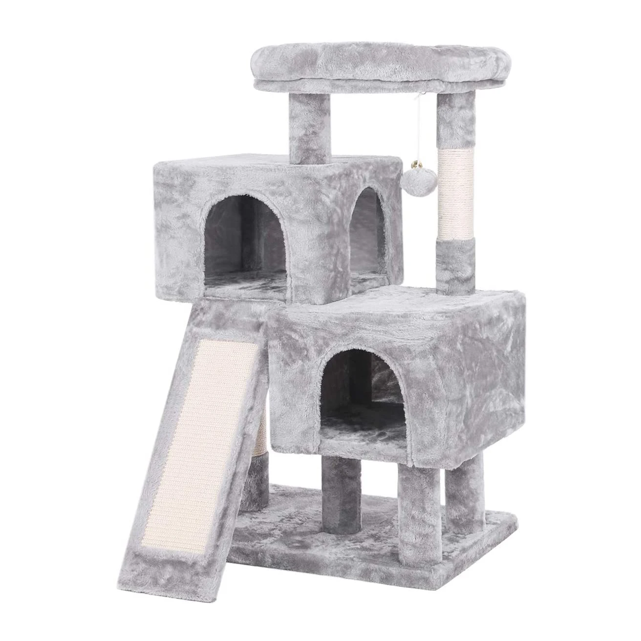 Customized Design Plush Pet Condo Tower Supplier Furniture  Toys Wooden Cat Scratcher Tree House Tower