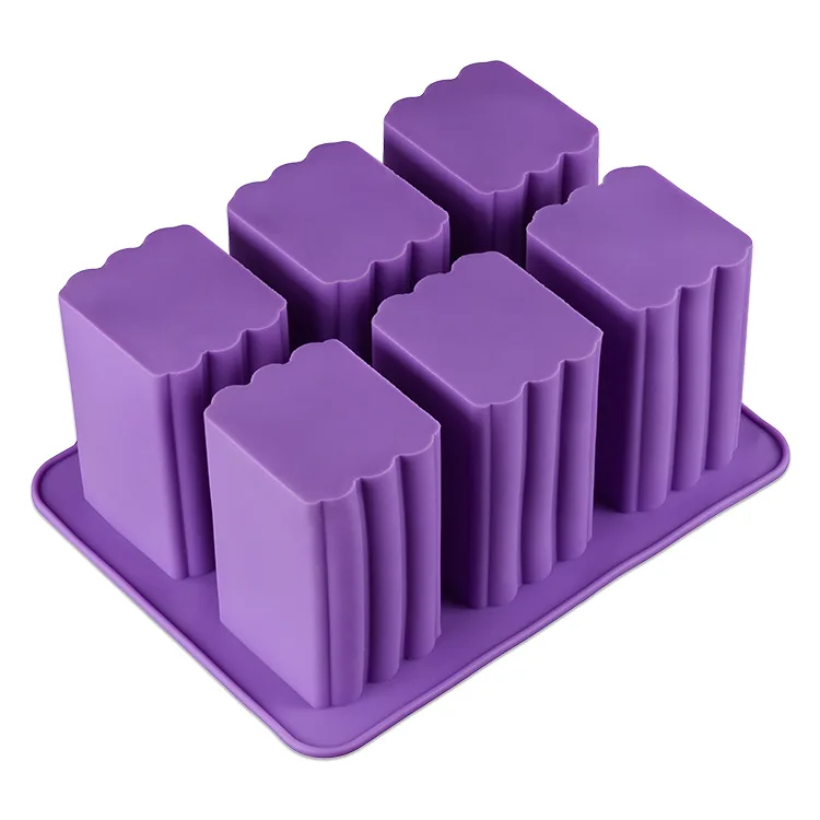 THEONE Wholesale 4 Cavities Rectangle Silicone Soap Mold Silicone Moulds Tray DIY Tool For Soap Cake Making