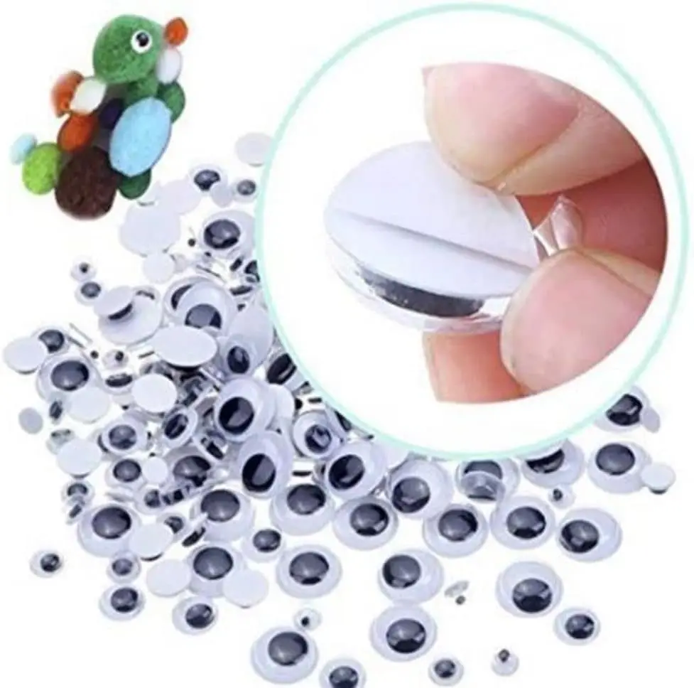 2Pcs White 120mm Giant Googly Eyes Self Adhesive Big Wiggle Eyes for Party Decorations Refrigerator Door Lawns Car DIY Craft