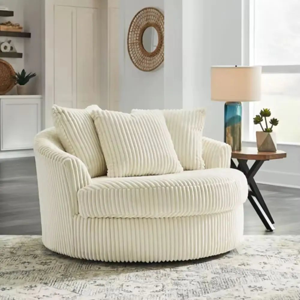 Sans New Design Fabric Single Living Room Sofa Upholstered Swivel Armchair