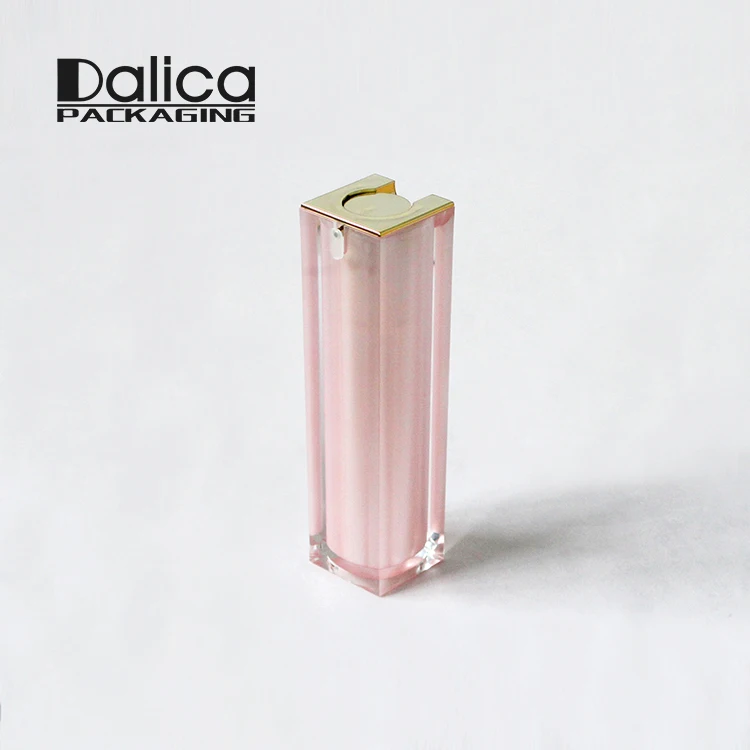 Promotional Luxury Blue Empty Square Cosmetic Vacuum Airless Pump Bottle