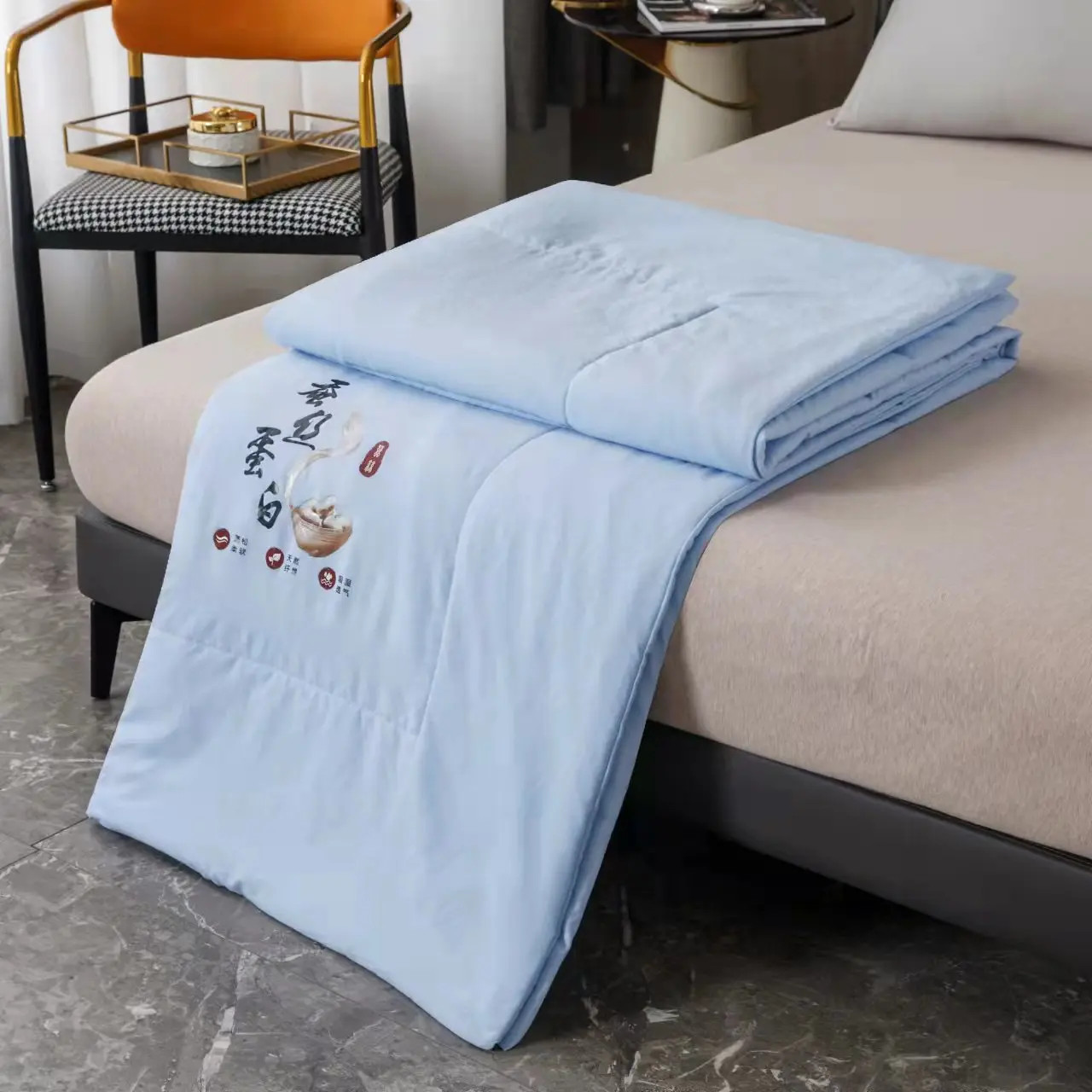 Wholesale 2024 new solid color simple summer nourishing summer cool quilt double yarn air conditioning quilt