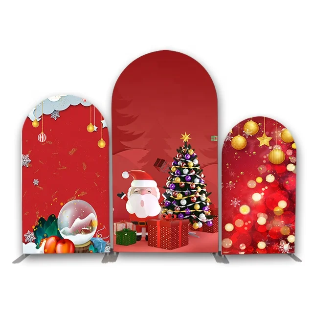 Wedding Event Usage Arch Custom Aluminum Pipe Tension Fabric Display Backdrop Stand