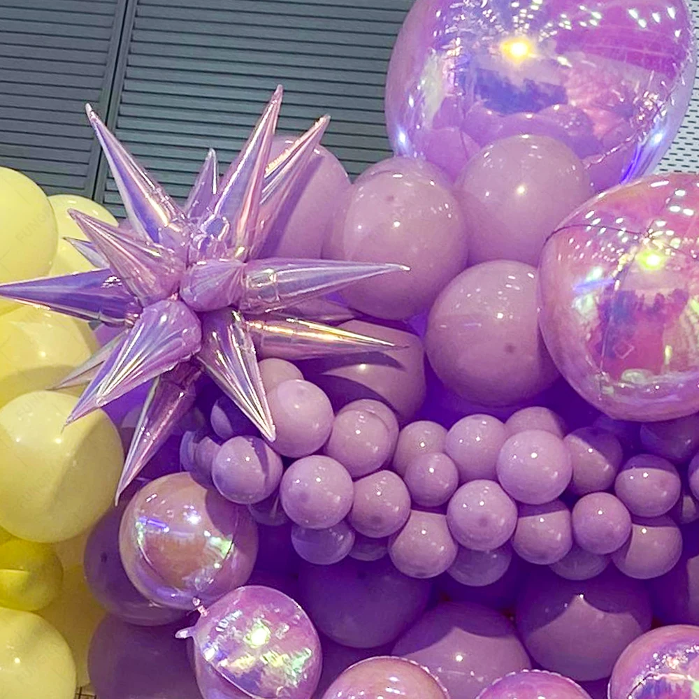 New Fantasy Purple 12 Point Spike Party Decor Magic Star Balloons Party Supplies Starburst Balloons Explosion Star Foil Balloons
